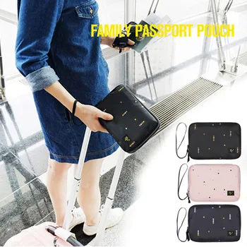 

2019 Newly Double Layers Passports Pack Credit Card Holder Wallet Ticket Storage Case Handbag with Lanyard OH66