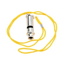 Многофункциональный высокочастотный свисток со шнурком для выживания на открытом воздухе, аварийный спортивный металлический эхолот, практичный