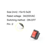 10 Pcs/lot KCD11 2 Pin 10x15mm Mini Push Button Switch SPST 3A 250V AC Snap-in On/Off Boat Rocker Switch 1Black Red White Gray ► Photo 3/6