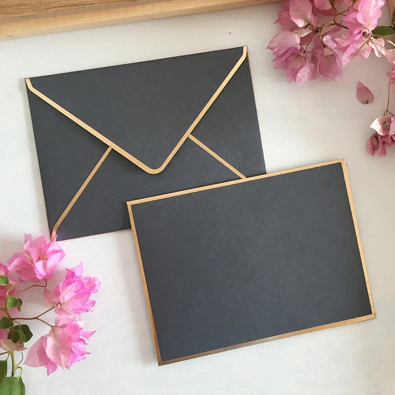 

10Pcs/lot Custom Vintage Retro 5 Color Blank Pearl Paper Envelope Wedding Party Invitation Envelope Greeting Card Gift 14x19CM