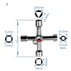 Clé pour plombier, clé multifonctionnelle universelle à 4 voies, Triangle, pour compteurs de gaz, d'électricité et de radiateurs ► Photo 3/5