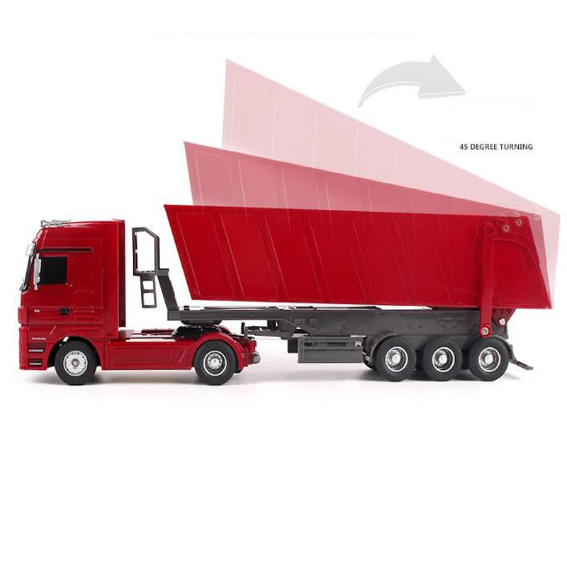 Children's Remote Control Toy Dump Truck Truck 2.4GHZ Remote Control Car Dump Truck Engineering Car Six-Way Remote Control Car