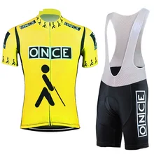 ONCE TEAM YELLOW ретро классические майки для велоспорта, набор гоночных велосипедов, летний комплект одежды с коротким рукавом, Майо, Ropa Ciclismo