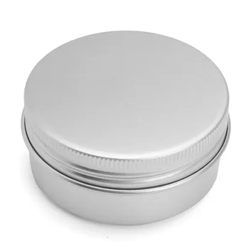 

24/96PCS 50g Aluminum Round Empty Refillable Bottles Tin Cans Box Silver Cream Jar Pot Case Screw Thread Lid Lip Container Balm