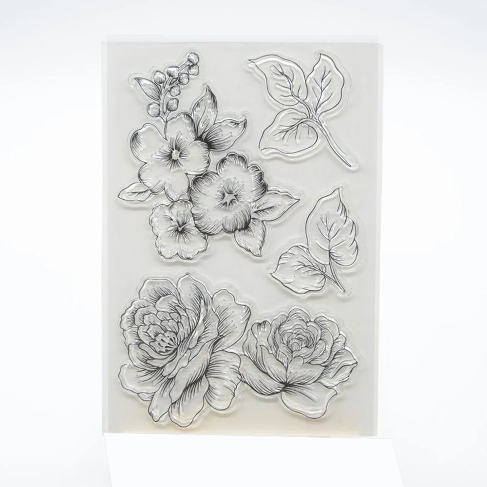 Lychee Life Flower прозрачный силиконовый штамп четкая прозрачная печать DIY Скрапбукинг Фотоальбом украшение