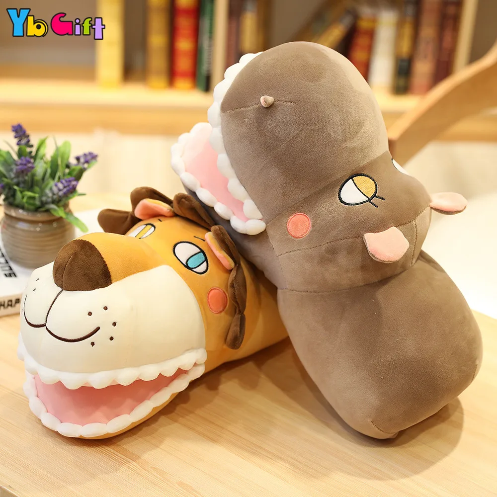 Soft Cartoon Plush Handwarmer Lion crocodile Pink Pig Hippo Toys Stuffed Animals Pillow Baby Children Kids Xmas Gifts