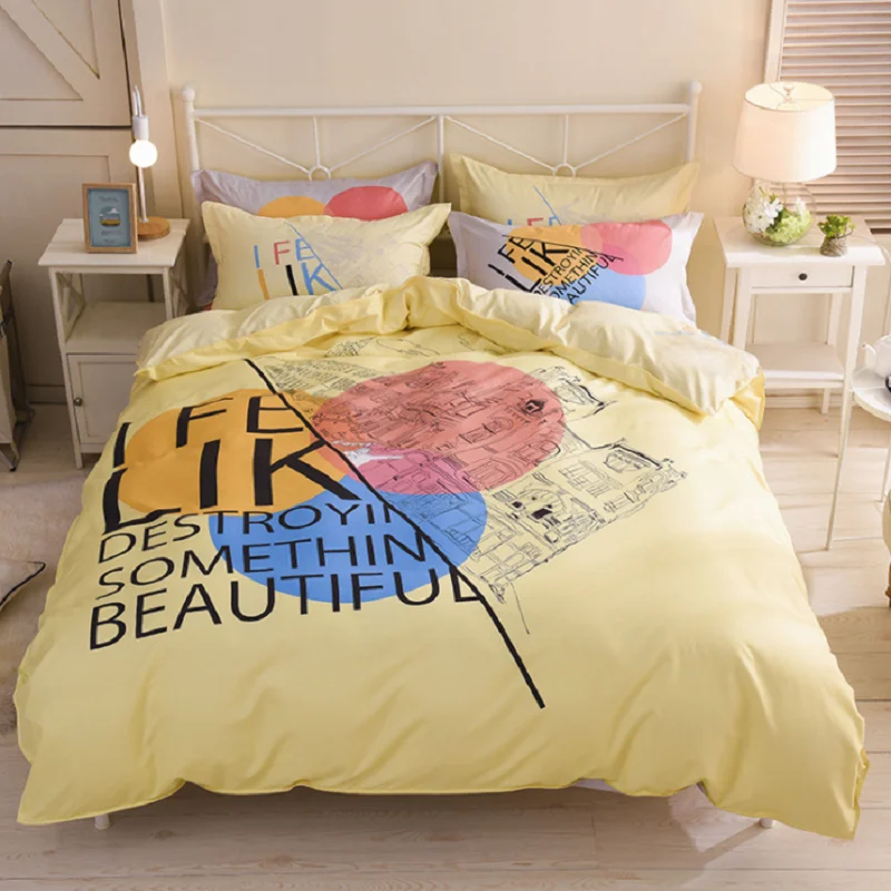 

NTZL 15 Ultratex Home Textile Printed Multi Color Multi Sizes Comfortable Brushed Suede Bedding Sets Duvet Cover Bed Sheet