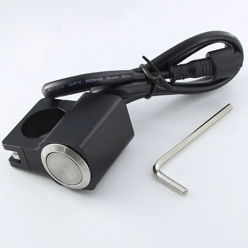 Motorcycle Switches Button Motorbike 22mm Handlebar Mount Headlight Hazard Brake Fog Light Power ON-OFF With Indicator Light