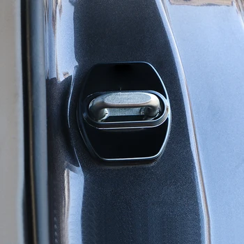 

4PCS Stainless Steel Car Door Lock Buckle Protector Cover Trim Sticker for Hyundai Kona 2018 2019 2020 accessories