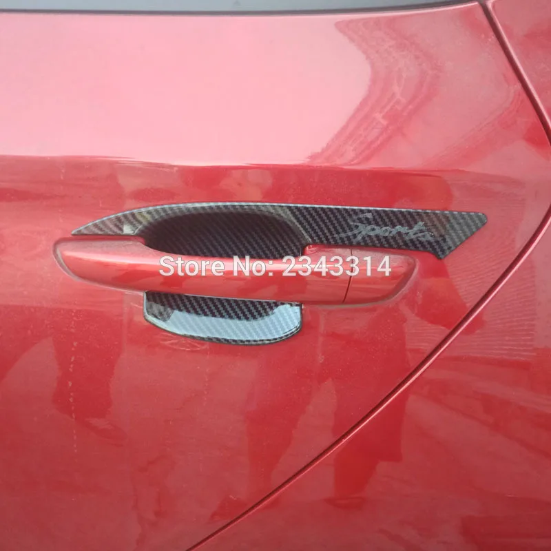 Для Hyundai Tucson 2015 2018 2019 2020 углеродное волокно стиль дверная ручка чаша крышка чашки