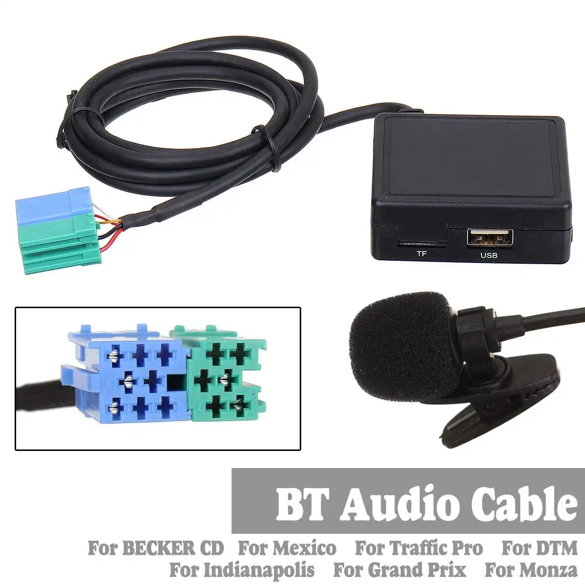 HIFI SD MIC USB аудио bluetooth приемник кабель адаптер Радио стерео для Беккер для Мехико для движения Pro