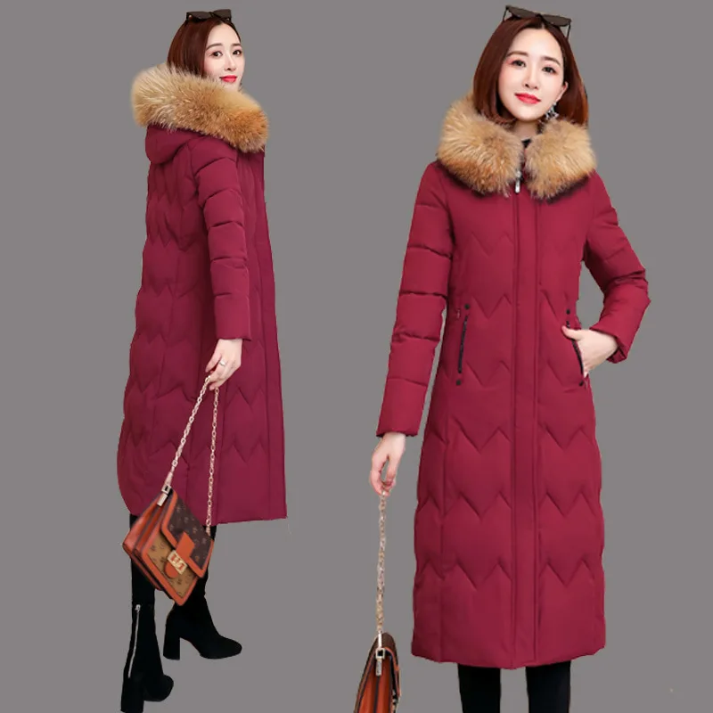 AliExpress, стиль, для женщин среднего возраста, хлопковая стеганая одежда, зима, стиль, средней длины, выше колена, приталенная, для похудения