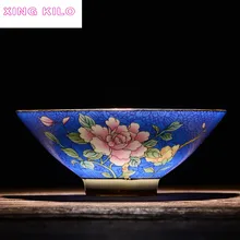 XING KILO Цзиндэчжэнь керамический чайный набор чай чаша пастельный шелк цветок ручная роспись мастер чашка кунг-фу чай кофейная чашка