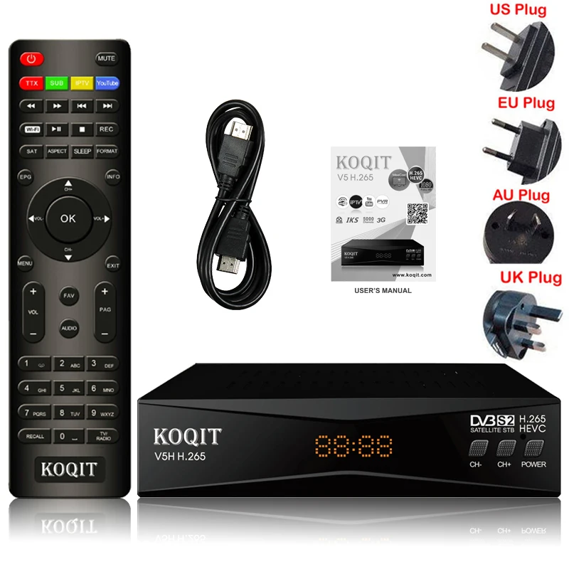 HEVC H.265 8bit DVB S2 DVB2IP компьютерной приставки к телевизору для спутникового ТВ
