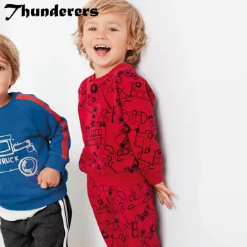 

Thunderers Spring Autumn Kids Clothing Set For Girls Geometric Cartoon Children 2pcs Outfits Fashion Toddler Baby Clthes Suit