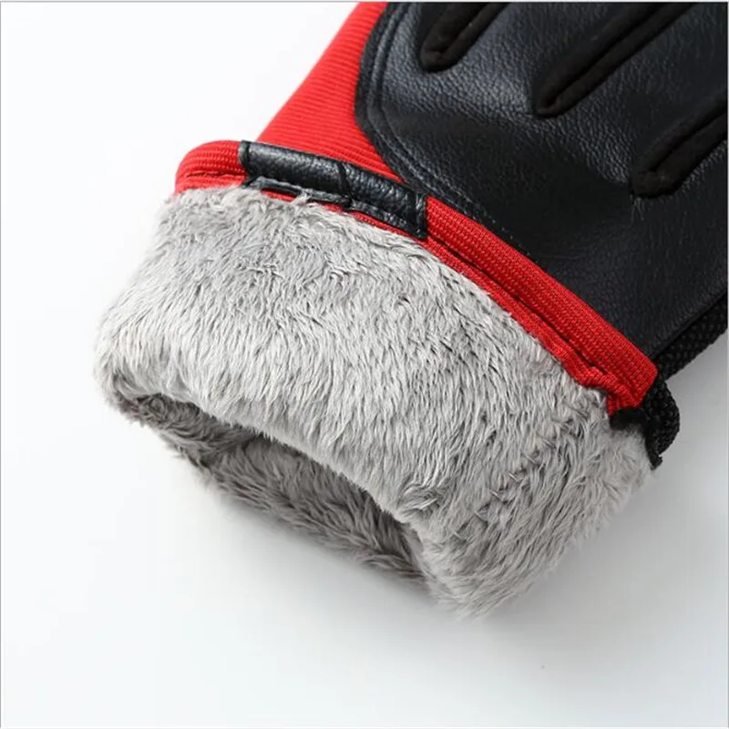 Зимние мужские перчатки из искусственной кожи плюс бархатные толстые перчатки с фабрики