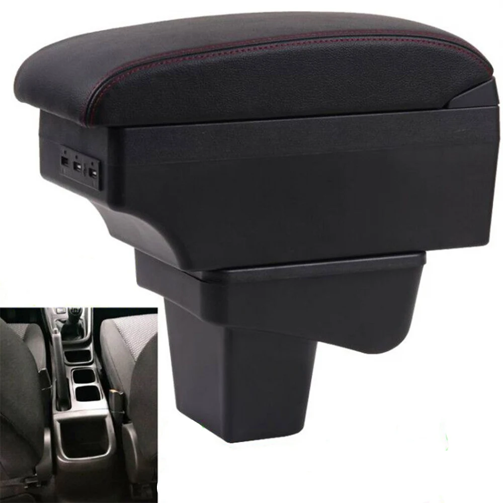 

For Suzuki Vitara armrest box universal car center console modification accessories double raised with USB