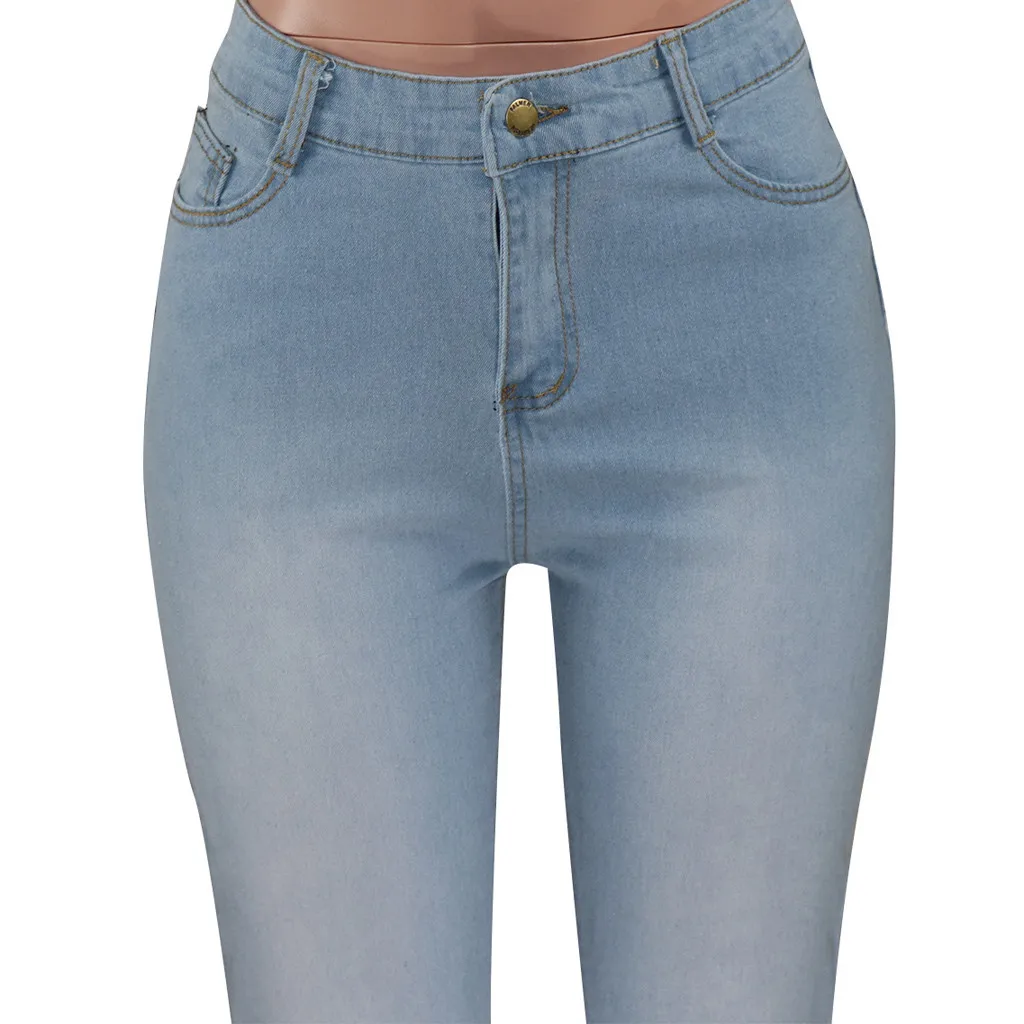 KANCOOLD брюки женские с пуговицами на молнии карманные повседневные джинсы клеш широкие брюки сексуальные модные новые джинсы женские 2019Oct7