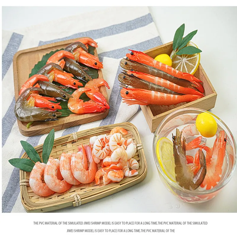 Simulation Shrimp Model Shrimp Fake Base Wai Shrimp Cooked Shrimp Raw Shrimp Seafood Food Dishes Shooting Display Props 001 Qned I.1082419186