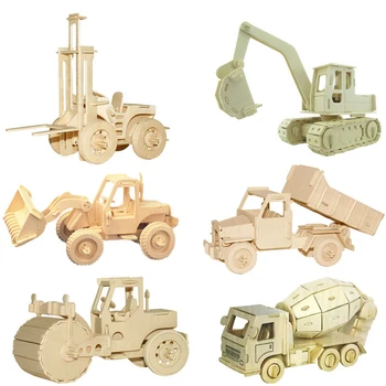 

Car DIY3D three-dimensional puzzle model wooden educational toy model building kit education hobby gift engineering vehicle