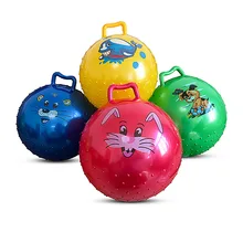 Большой размер ручка Массажный мяч детский мультфильм шаблон надувной чувство касания мяч детский сад прыгающий мяч фитнес стресс