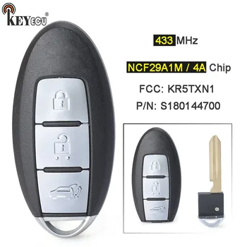 Keyforkess 433MHz muslim4a Chip KR5TXN1, S180144700 Keykess-Go telecomando di prossimità Fob 3 pulsanti per Infiniti Q50 2019 2020