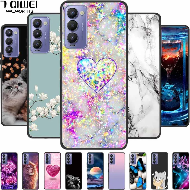 For Tecno Camon 18 Case 18i 18P Silicone Soft Marble DESIGN Phone Cases for Premier Cover Camon18 P TPU Coque | Мобильные телефоны