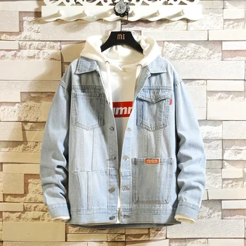 

Autumn men's loose denim jacket denim jacket short jacket men