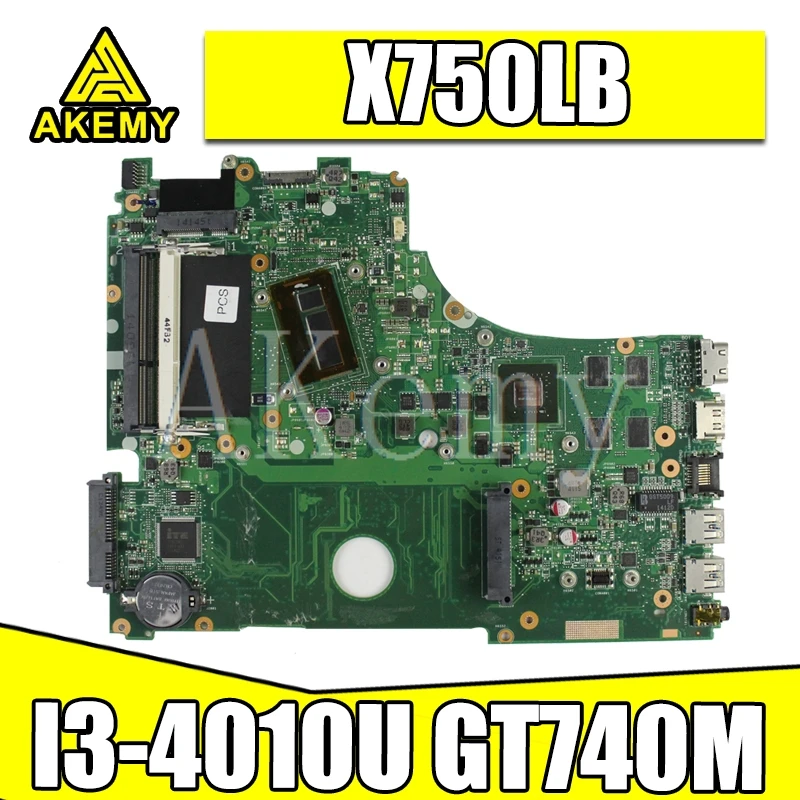 X750LB материнская плата I3 4010U CPU GT740M для For Asus X750 X750LN X750L ноутбука плата|Материнские