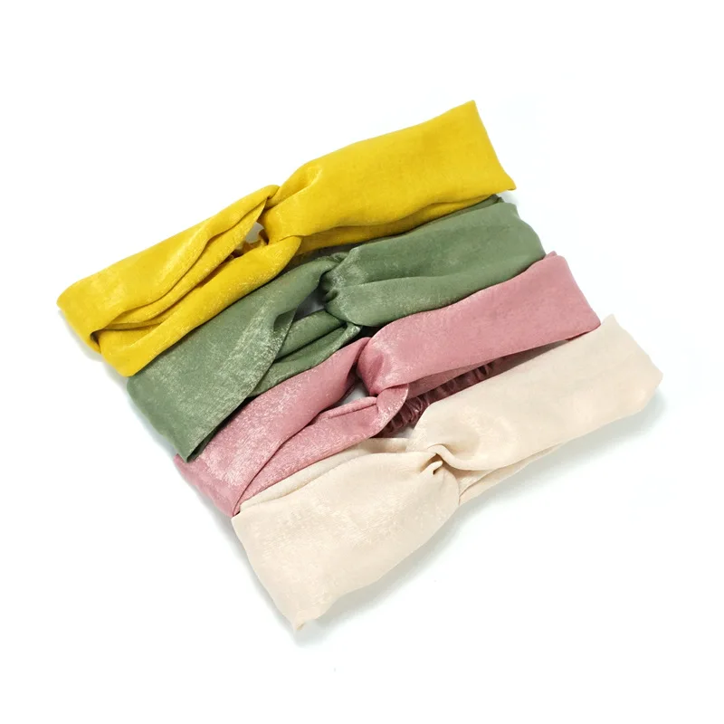 

Solid Color Women's Hair Band Cross Knot Bow Wash Makeup Simple Hair Band Jewelry