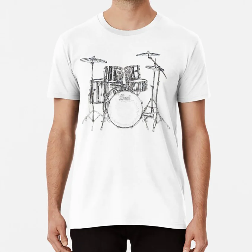 Drums T shirt rock music punk pearl 