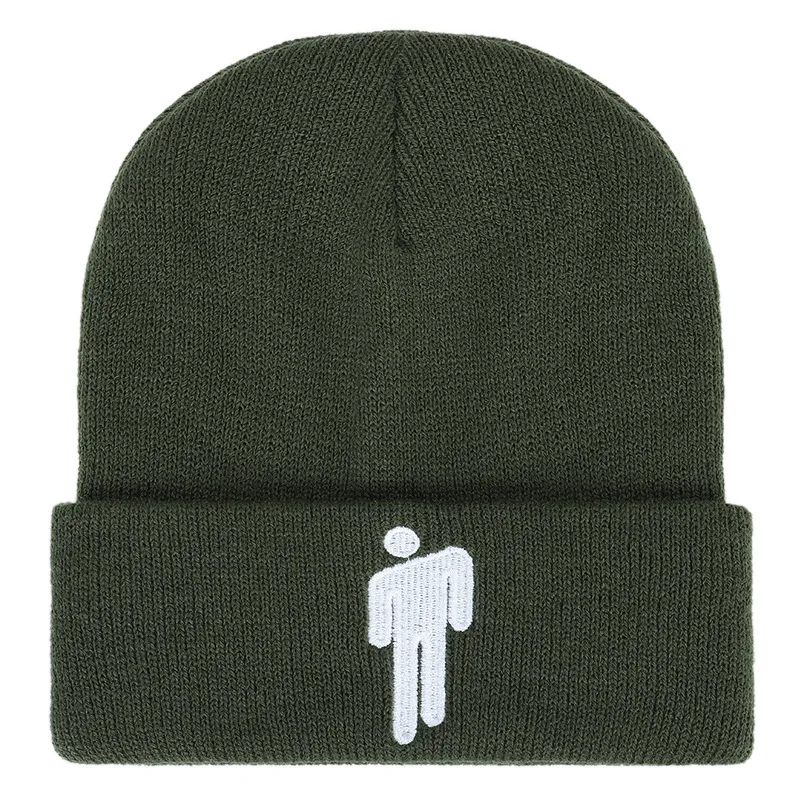 Army Модные вязаные шапки Skullies, хлопковые Повседневные шапки бини, одноцветные шапки в стиле хип-хоп, теплые зимние шапки унисекс, безопасная Лыжная шапка - Цвет: Army