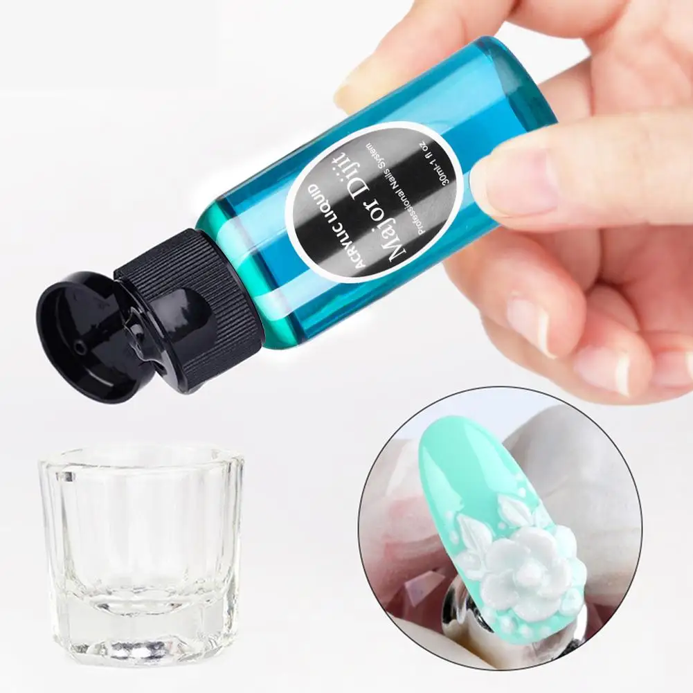 Conjunto de Manicure Conjunto para Unhas Unha Manicure Acrílico Cristal Transparente Líquido 3d Arte Construtor 16 Pçs Kit 10 16 pçs conjunto de manicure prego kit