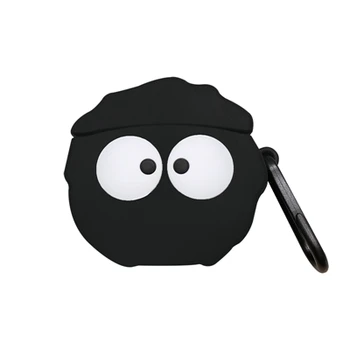 

Cartoon Headset case For Baseus W04 Pro TWS 5.0 True Headphones case Black charcoal cute W04 Silicone Protection Case fundas