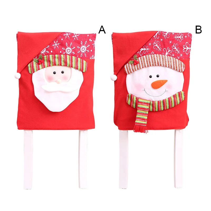 Чехол для стула, товары для дома, рождества, ресторана, отеля, Санта-Клауса, украшение стула, украшение в виде снеговика