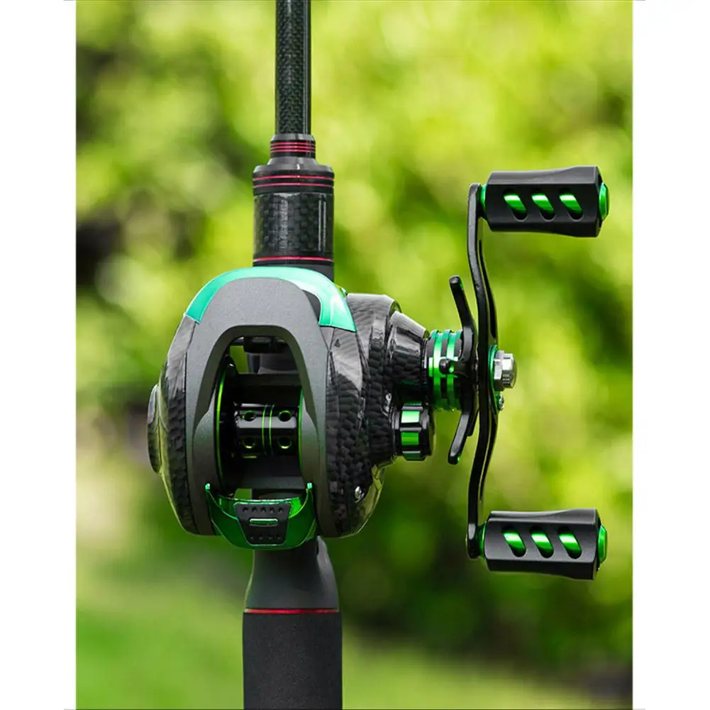 Professional Lure Low-Profile Reel Double Brake Speed Ratio 7.1:1 Fishing Reel Anti Seawater Fishing Force 6kg Fishing Reels