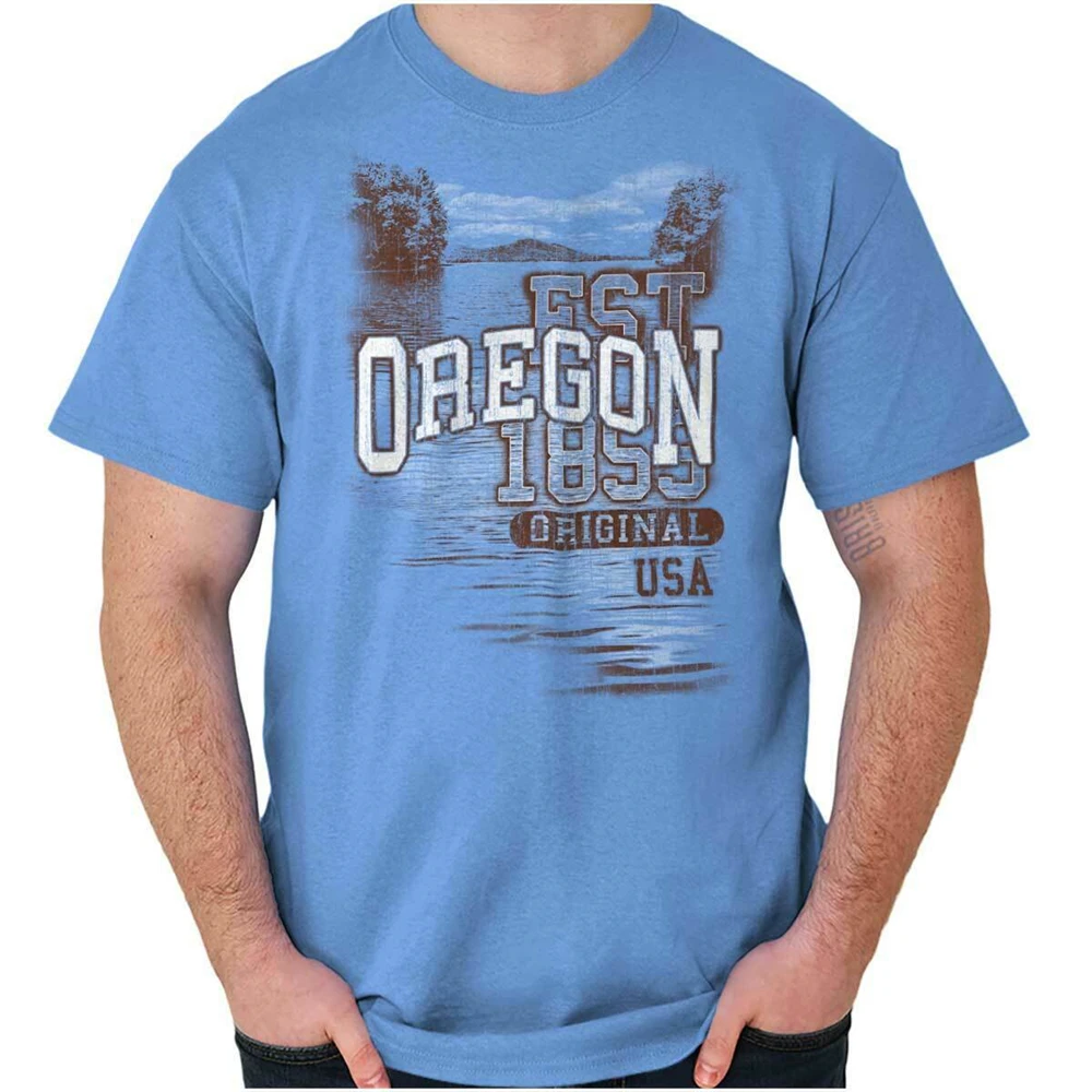 Oregon Beaver State Camping Souvenir Usa или футболка с короткими рукавами футболки на заказ