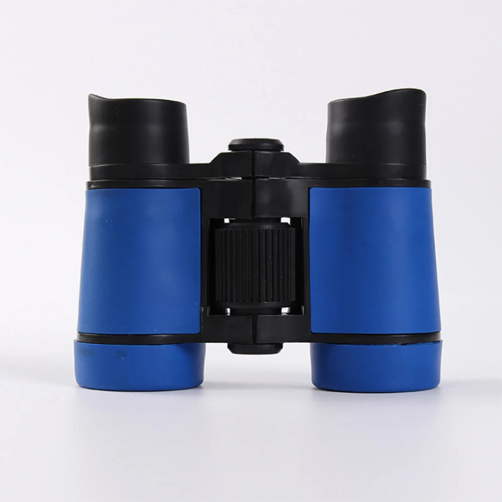 Blue Резиновые 4x30 пластиковые детские бинокли карманный размер телескоп уличные игры подарки для мальчиков и девочек 5 цветов на выбор - Цвет: Blue