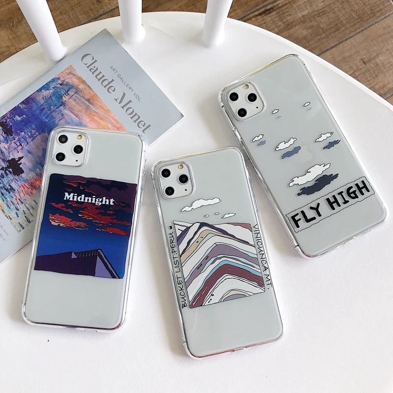 Силиконовый чехол для телефона iPhone 11 X XR XS Max 8 7 Plus креативная иллюстрация Мягкий