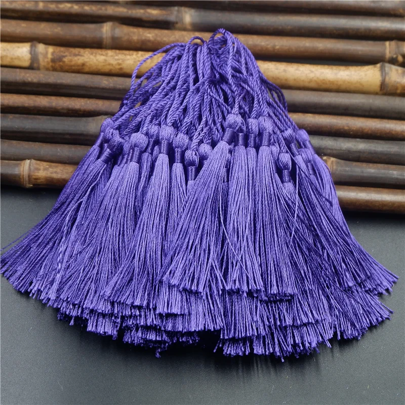 Description Picture 6 of item50PCS/Pack 8cm Color Hanging rope Polyester Tassels Fringe Sewing Bang Tassel Trim Key Tassels For DIY Embellish Curtain Access