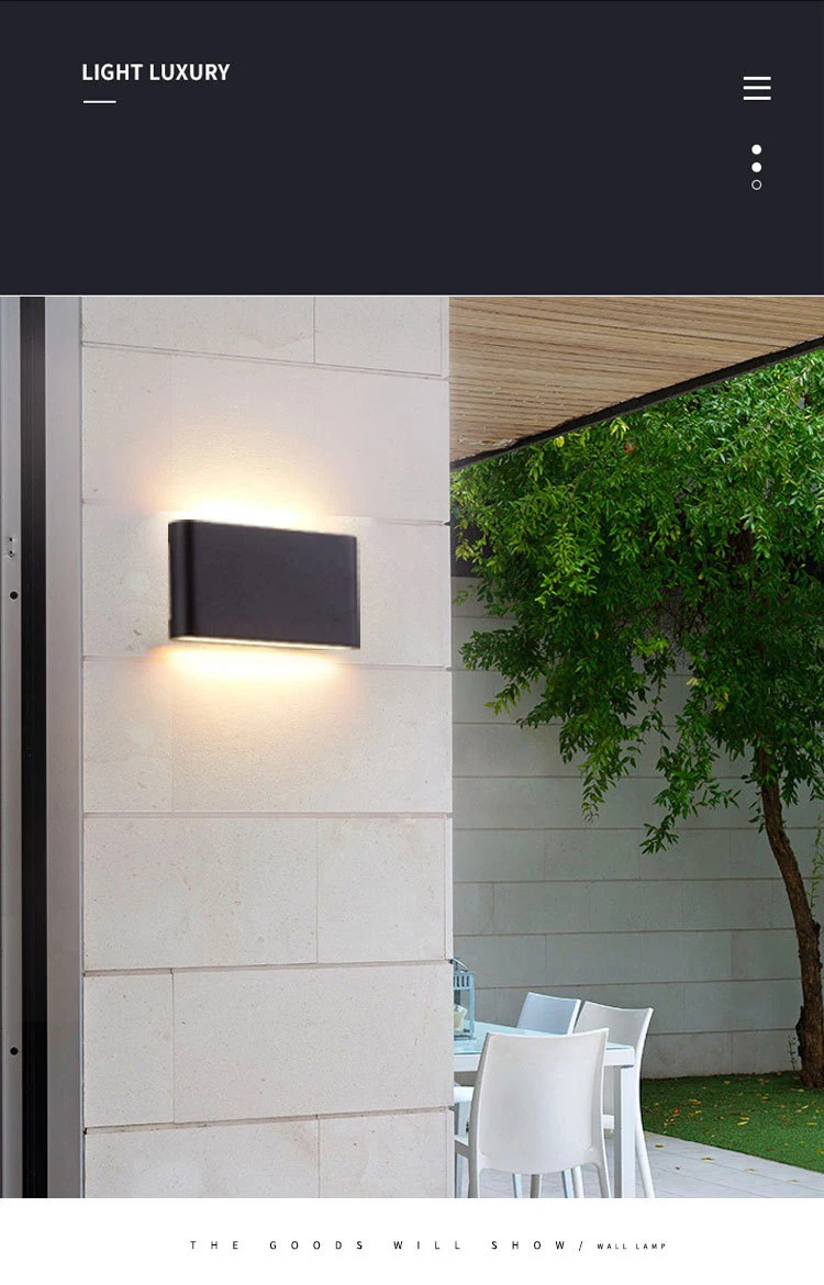 Saiyo IP65 waterproof LED Wall Lamp 6W 12W Outdoor Porch Garden Spot Light White Black Aluminum For Home Decoration 85-265V wall lamps for bedroom