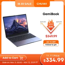 Portátil CHUWI GemiBook 13" 2K (2.160x1.440) IPS, 3:2, Intel Celeron J4115, 12GB 256GB SSD, UHD Graphics 600, Windows 10, USB C, 38Wh