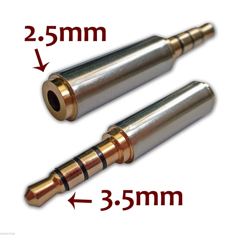 

1PC High Quality 3.5mm Male To 2.5mm Female Stereo Earphone Headphone MIC Audio Jack Plug Adapter Converter Connector