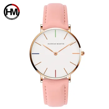 

Rose Gold Watch Women Fashion Waterproof Lady Quartz Leather Nylon Belt Watch Simple Design Dress Wrist Watch For Ladies Clock