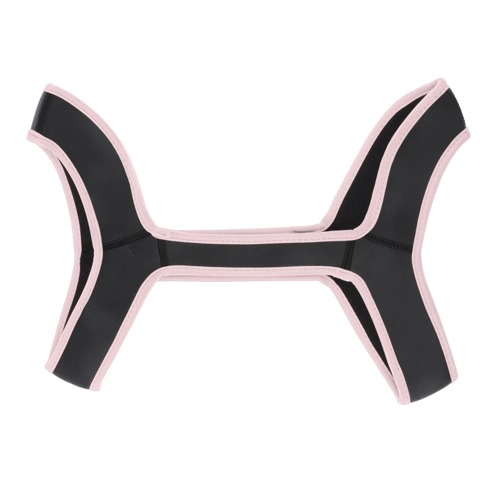 Мужские панковские ремни на половину груди ремень стрейч плечевой ремень Необычные костюмы Сексуальная Клубная одежда плечо белье Эластичный ремень - Color: Pink  S