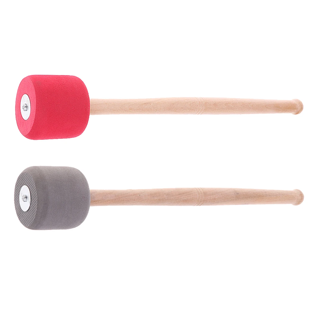 Bass Drum Mallet Stick Foam Mallet Percussion with Wood Handle for Drummer Bands Musical Playing Length 33cm