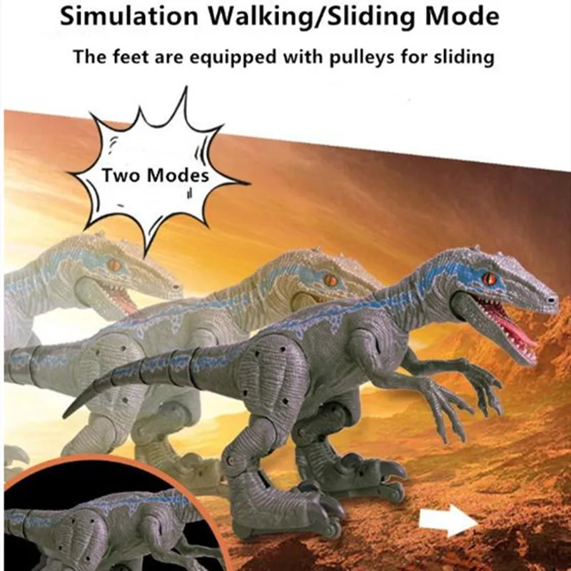 Remote Control Animal Robot High Simulation Spray Walking Sound Singing Dancing Multi- Function RC Dinosaur Spray Dinosaur Toys 4