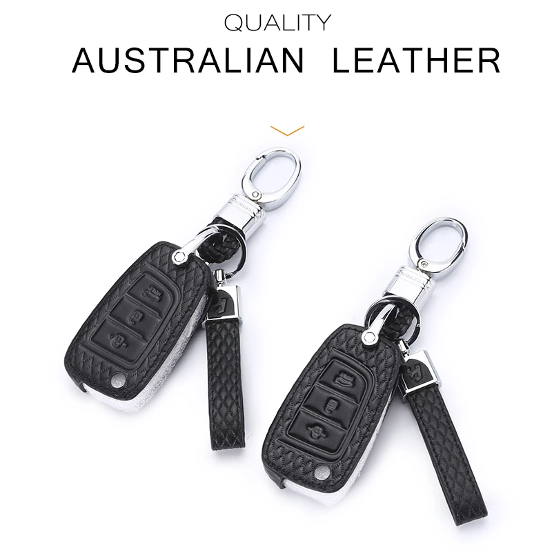 

3 Button leather Car Remote Key Fob Shell Cover Case For Hyundai Solaris 2 Elantra i30 i35 i40 Tucson Kona 2015 2016 2017 2018