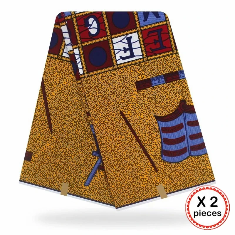 Африканская восковая ткань с принтом Хлопок Шитье Анкара африканская ткань 12 ярдов Нигерия Гана ткань для DIY свадебного платья 91615