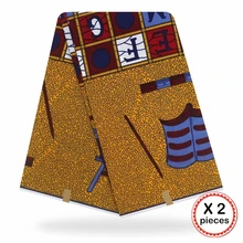 Африканская восковая ткань с принтом Хлопок Шитье Анкара африканская ткань 12 ярдов Нигерия Гана ткань для DIY свадебного платья 91615